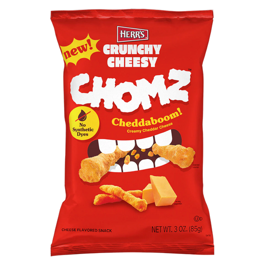 Herr's Crunchy Cheesy Chomz, Cheddaboom, 3oz