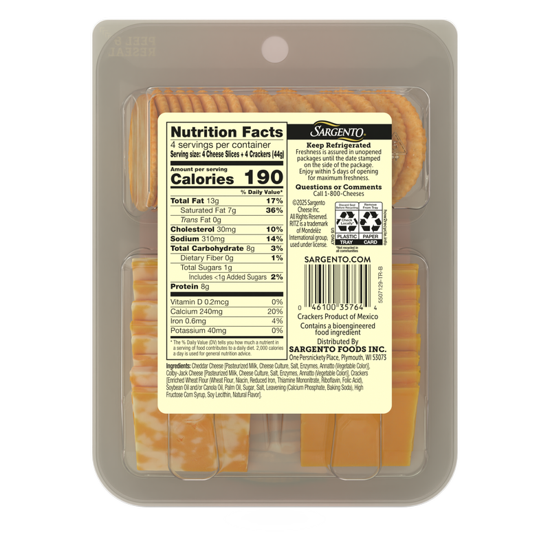 Sargento Shareables with Cheddar, Colby Jack and Ritz