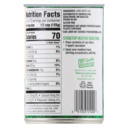 Essential Everyday Whole Corn Kernel, 15.25oz,