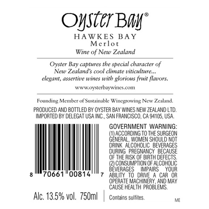 Oyster Bay Merlot 750ml