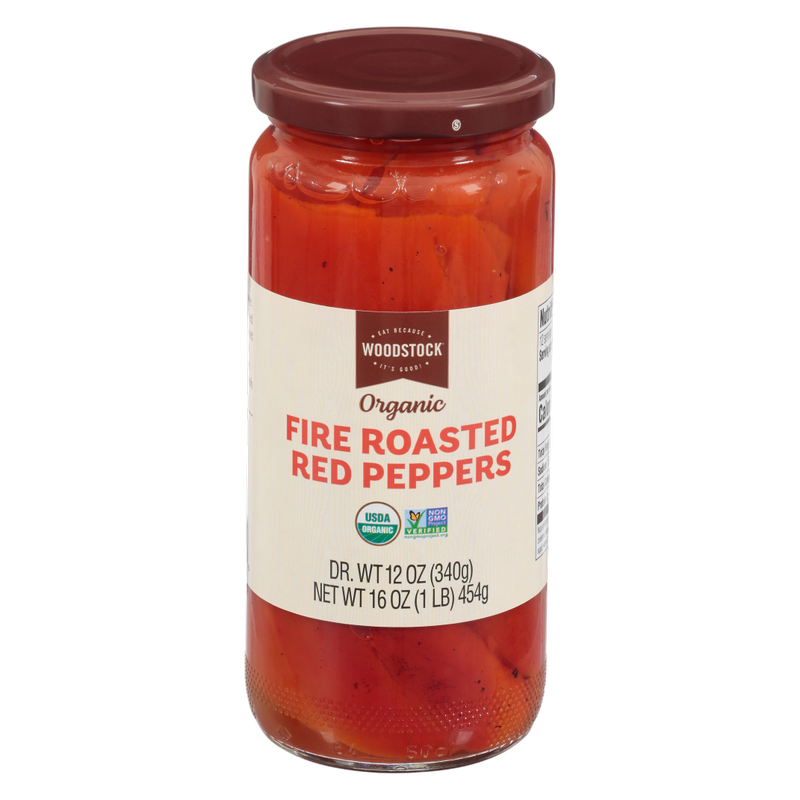 Woodstock Organic Roasted Red Peppers 16oz