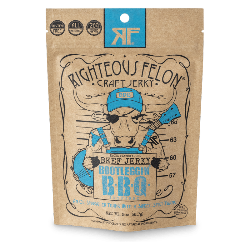 Righteous Felon Bootleggin' BBQ Beef Jerky 2oz