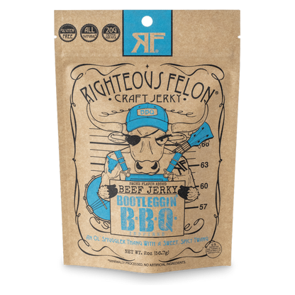 Righteous Felon Bootleggin' BBQ Beef Jerky 2oz