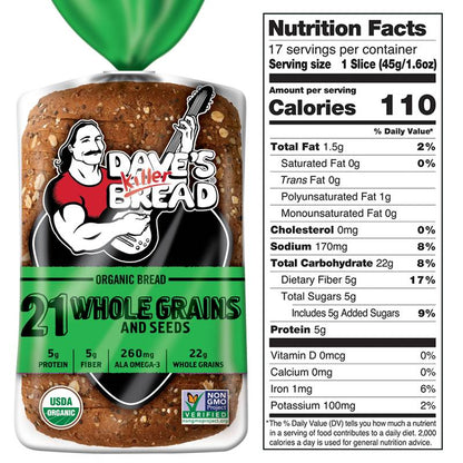 Dave's Killer Bread 21 Whole Grains & Seeds - 27oz