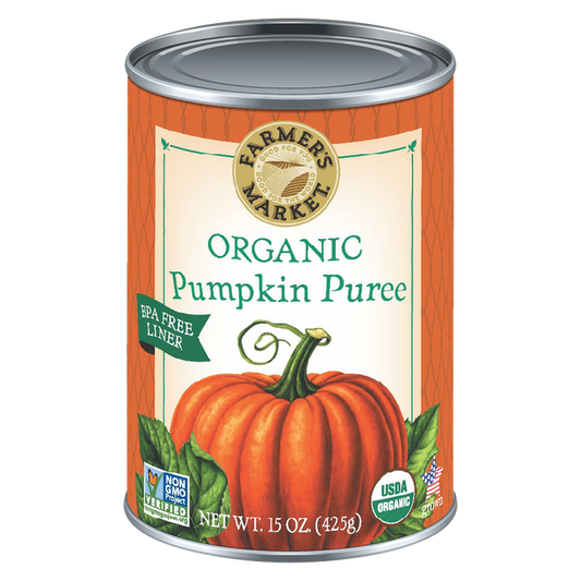 Farmers Market Pumpkin Puree 100% Organic 15oz