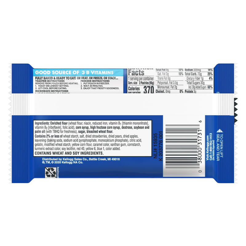 Pop-Tarts Frosted Strawberry Toaster Pastries 2ct