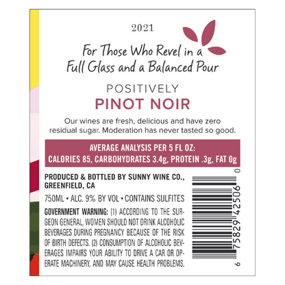 Sunny with a Chance of Flowers Pinot Noir 750ml