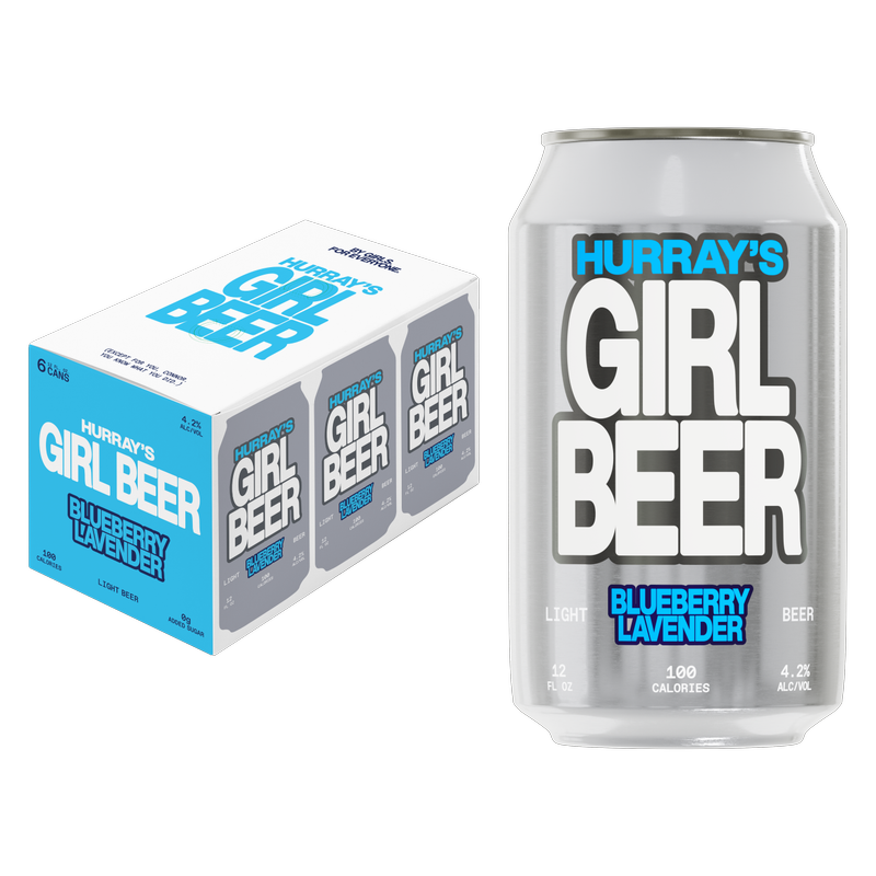 Hurray's Girl Beer Blueberry Lavender Light Beer 6pk 12oz  4.2% ABV