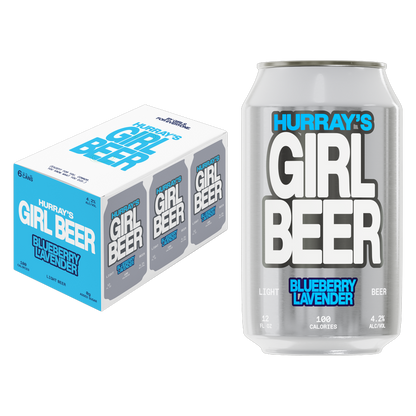 Hurray's Girl Beer Blueberry Lavender Light Beer 6pk 12oz  4.2% ABV