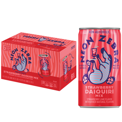 Neon Zebra Strawberry Daquiri Mix 6pk 7.5oz