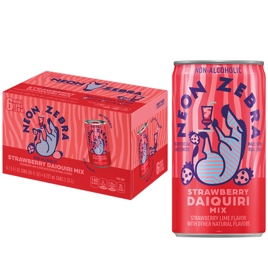 Neon Zebra Strawberry Daquiri Mix 6pk 7.5oz