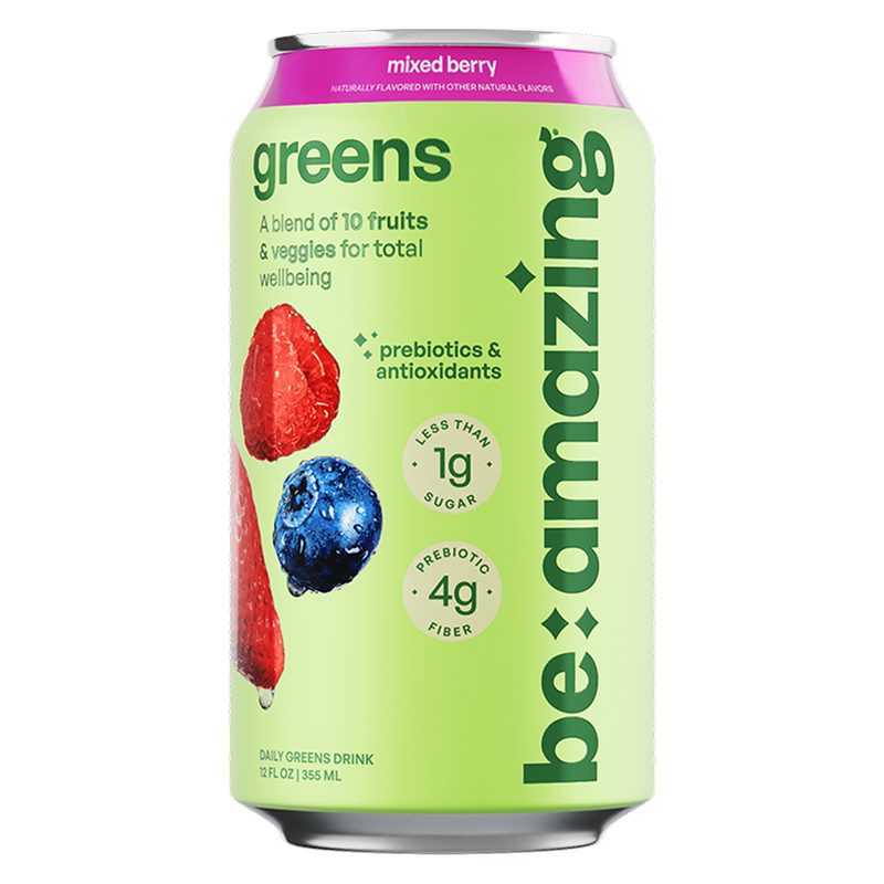 Be Amazing Mixed Berry Daily Greens Drink 12oz Can