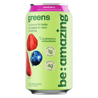 Be Amazing Mixed Berry Daily Greens Drink 12oz Can