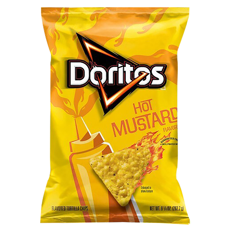 Doritos Tortilla Chips Hot Mustard Flavored 9.25oz