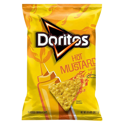 Doritos Tortilla Chips Hot Mustard Flavored 9.25oz