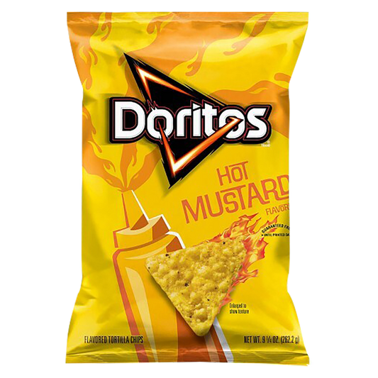 Doritos Tortilla Chips Hot Mustard Flavored 9.25oz