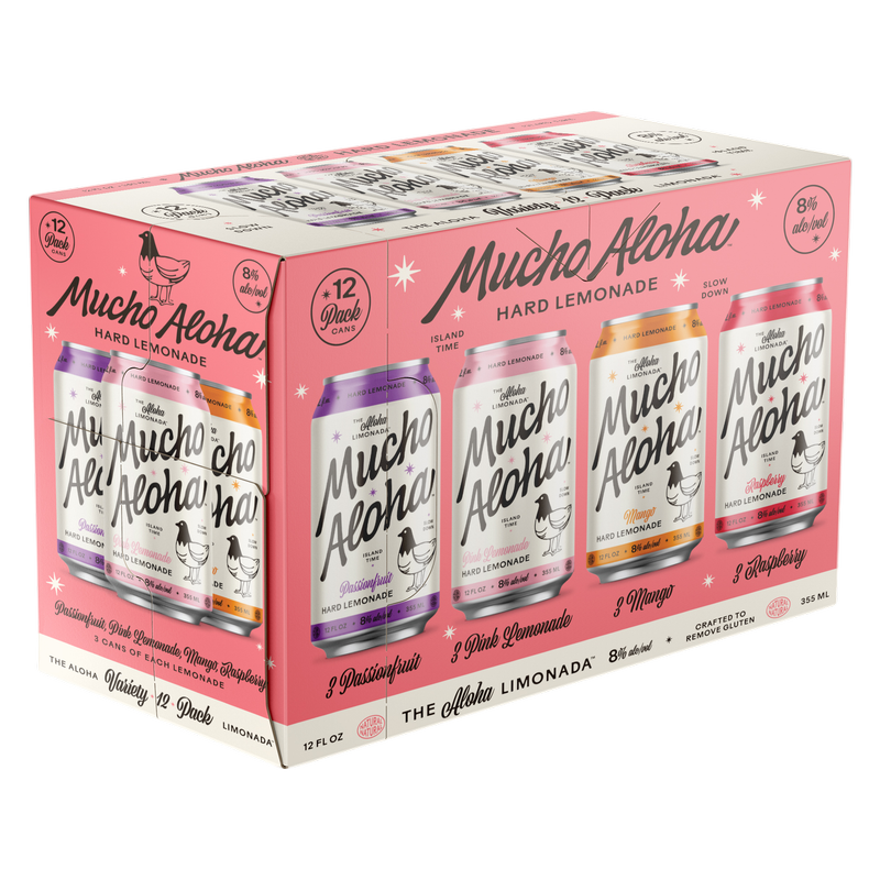 Mucho Aloha Hard Pink Lemonade 12pk 12oz Can