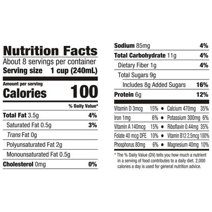 Silk Vanilla Soy Milk 1/2 Gallon