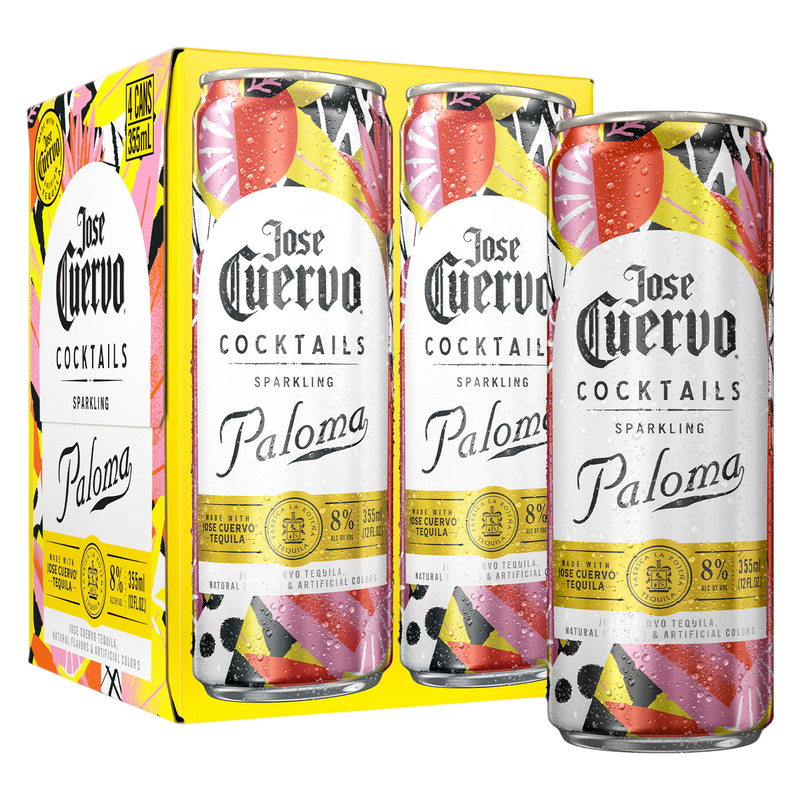 Jose Cuervo Sparkling Margarita Paloma Ready to Drink Cocktail 4 pk 355ml Can 8% ABV