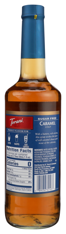 Torani Sugar Free Caramel Syrup 750ml