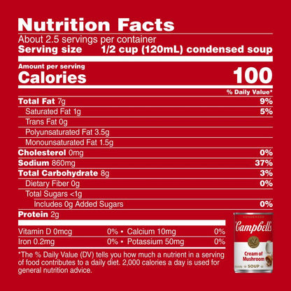 Campbell's Cream of Chicken & Mushroom Soup 10.5oz