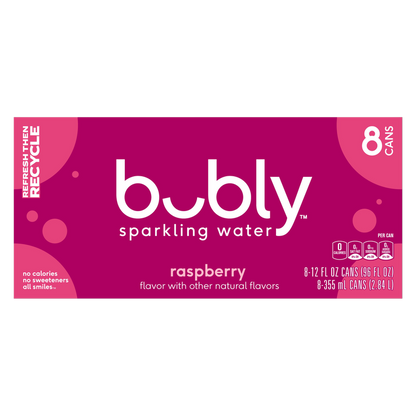 Bubly Raspberry 8pk 12oz Can