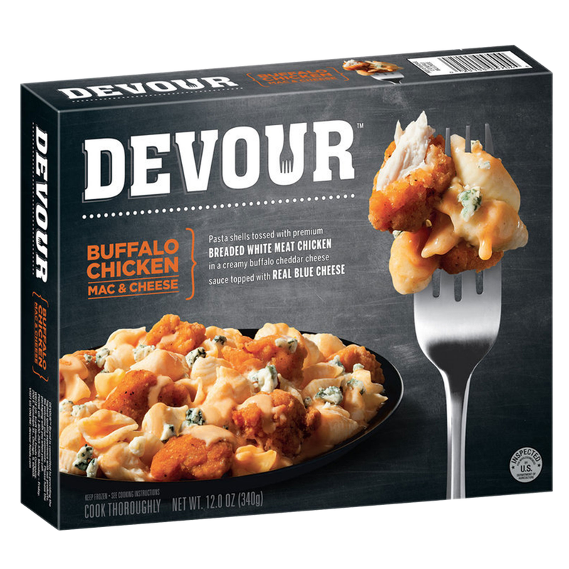 Devour Frozen Buffalo Style Chicken Mac & Cheese Meal 12oz