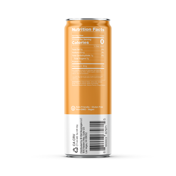 Wet Hydration Orange Mango Water 12oz Can