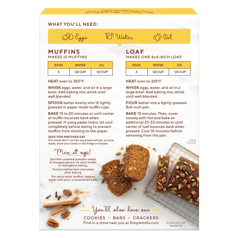 Simple Mills Pumpkin Almond Flour Muffin Mix 9oz