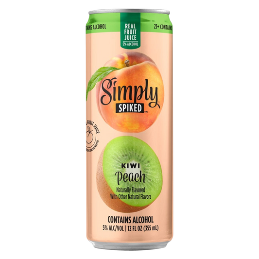 Simply Spiked Peach Kiwi  Single 12oz Can 5% ABV