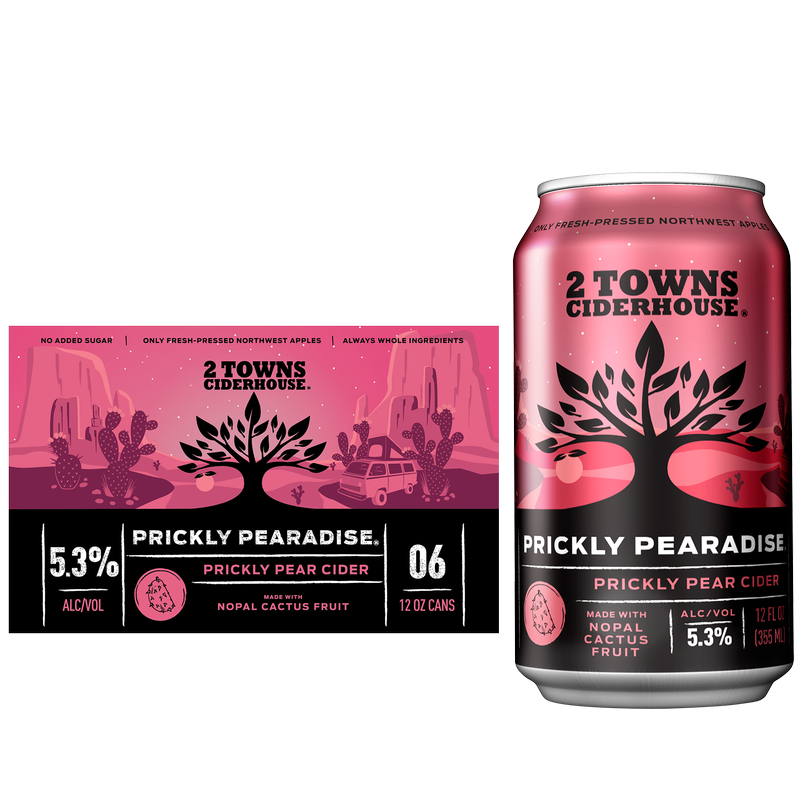 2 Towns Prickly Pearadise Cider 6pk 12oz Can 5.3% ABV