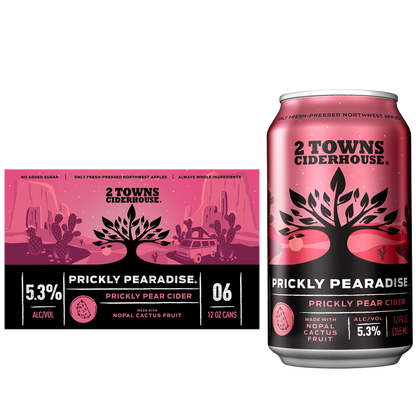 2 Towns Prickly Pearadise Cider 6pk 12oz Can 5.3% ABV