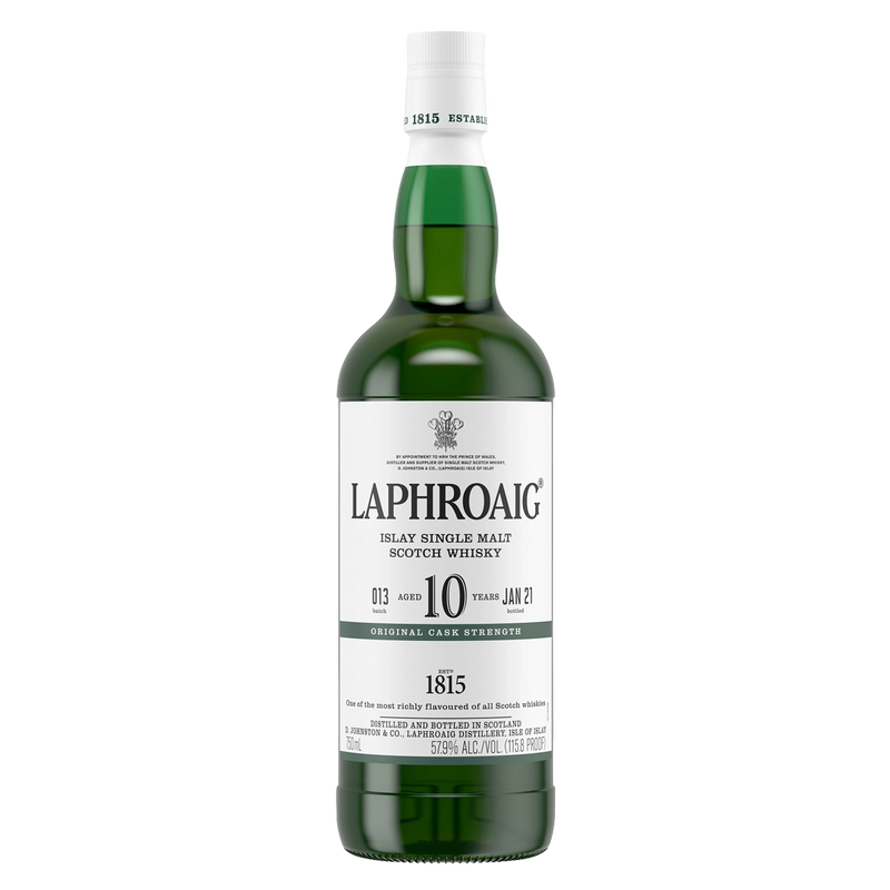 Laphroaig Cask Strength Islay Single Malt Scotch 10 Yr 750ml