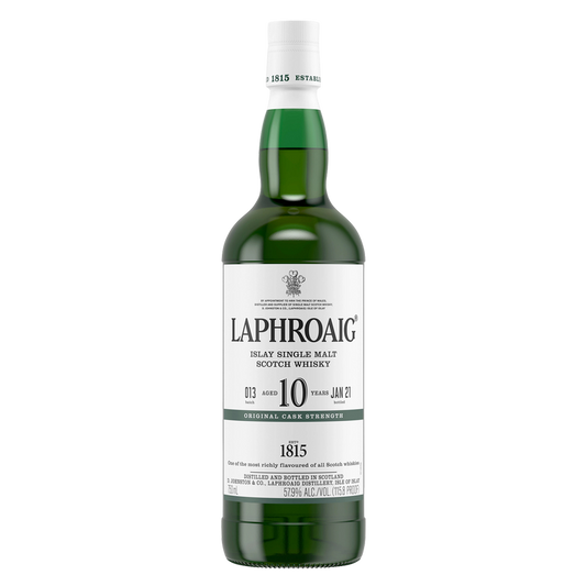 Laphroaig Cask Strength Islay Single Malt Scotch 10 Yr 750ml