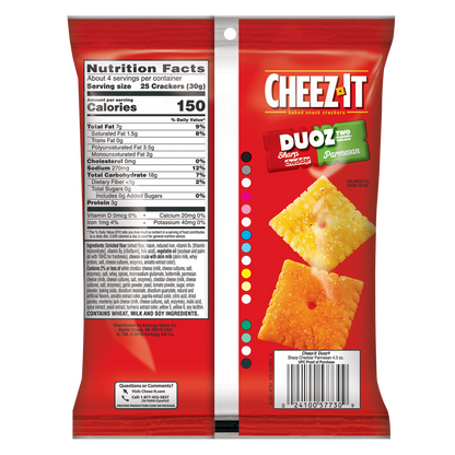Cheez-It DUOZ Sharp Cheddar & Parmesan Snack Crackers 4.3oz
