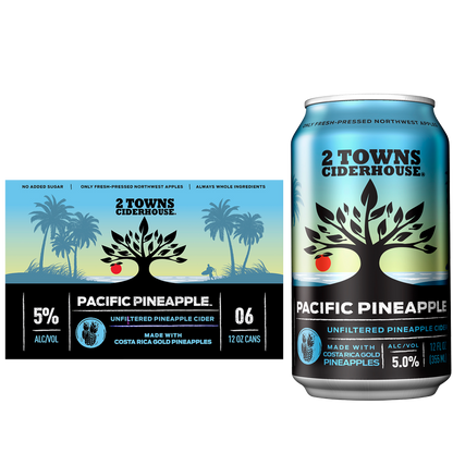 2 Towns Pacific Pineapple 6pk 12oz Can 5% ABV