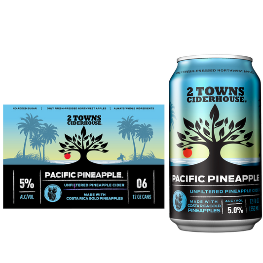2 Towns Pacific Pineapple 6pk 12oz Can 5% ABV