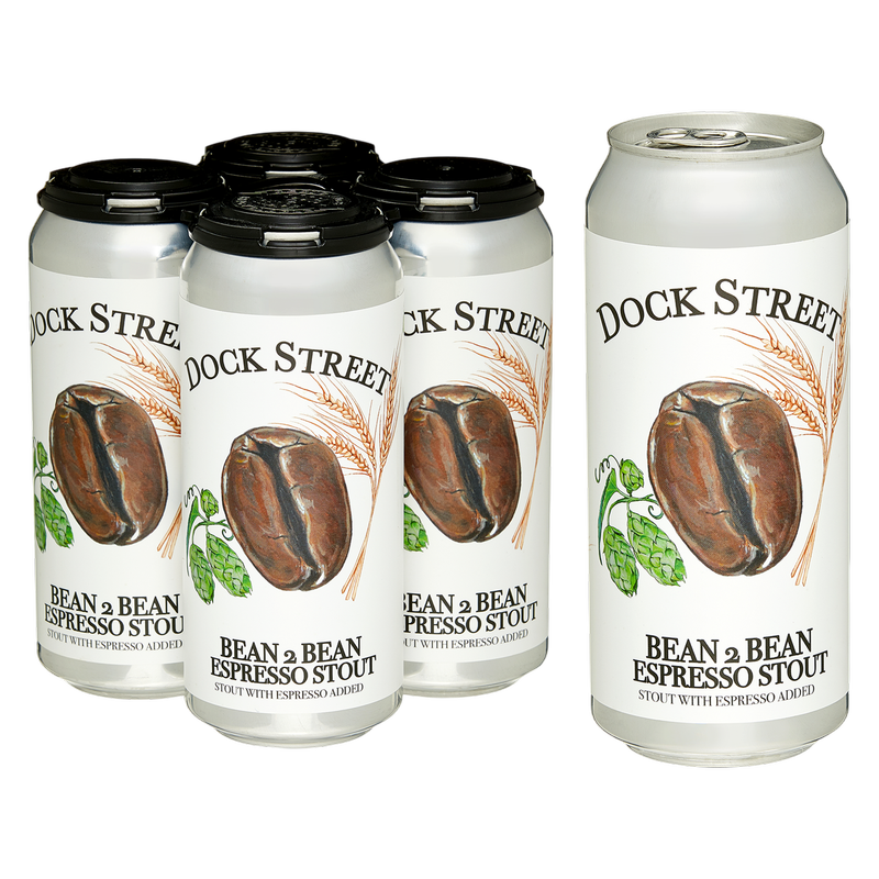 Dock Street Bean2Bean Espresso Stout 4pk 16oz Can 6.0% ABV