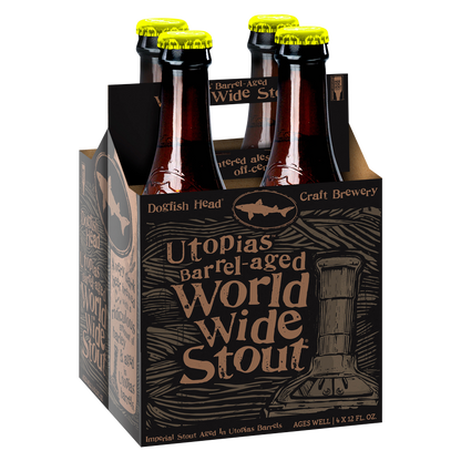Dogfish Head Brewing Barrel-Aged World Wide Stout (4PKB 12 OZ)