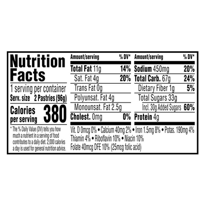 Pop-Tarts Frosted Chocolate Chip Breakfast Toaster Pastries 2ct