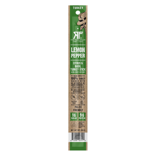 Righteous Felon Lemon Pepper Turkey Meat Stick, 1oz