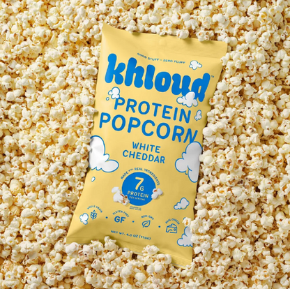 Khloud Protein Popcorn – White Cheddar, 4oz