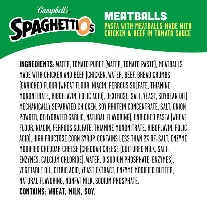 SpaghettiOs® Canned Pasta with Meatballs, 15.6 oz Can