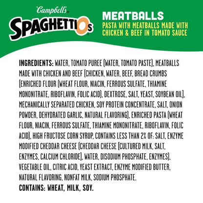 SpaghettiOs® Canned Pasta with Meatballs, 15.6 oz Can