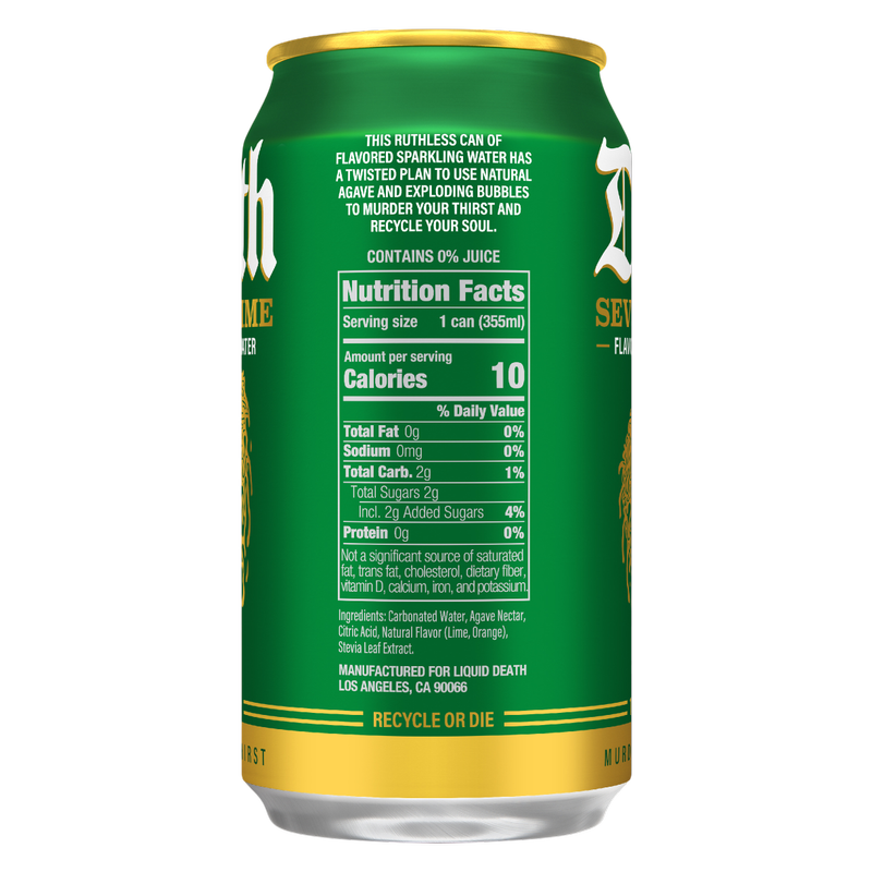 Liquid Death Severed Lime Sparkling Water 12pk 12oz Can
