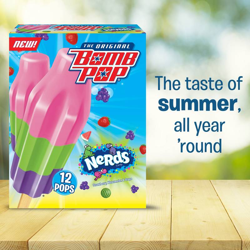 Bomb Pop NERDS Ice Pop, 12 Pack