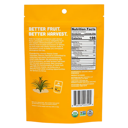 Mavuno Harvest Organic Unsweetened Dried Pineapple, 2oz