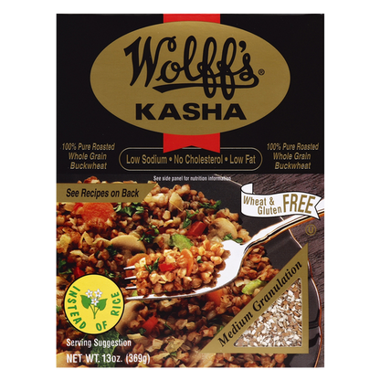 Wolff's Kasha 100% Whole Grain Buckwheat Meduim Granulation 13oz