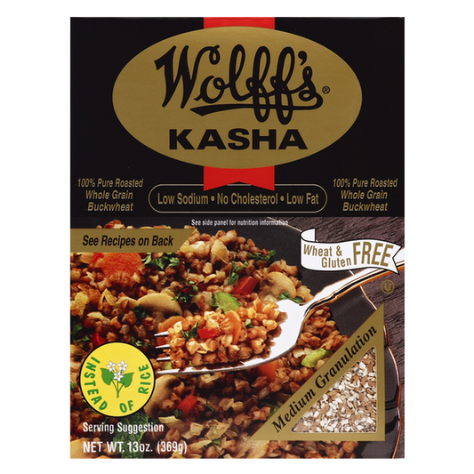Wolff's Kasha 100% Whole Grain Buckwheat Meduim Granulation 13oz