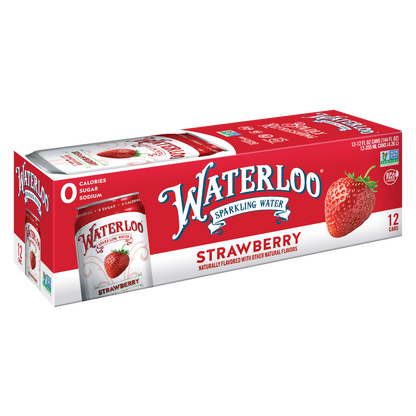 Waterloo Sparkling Strawberry Water 12pk 12oz Can